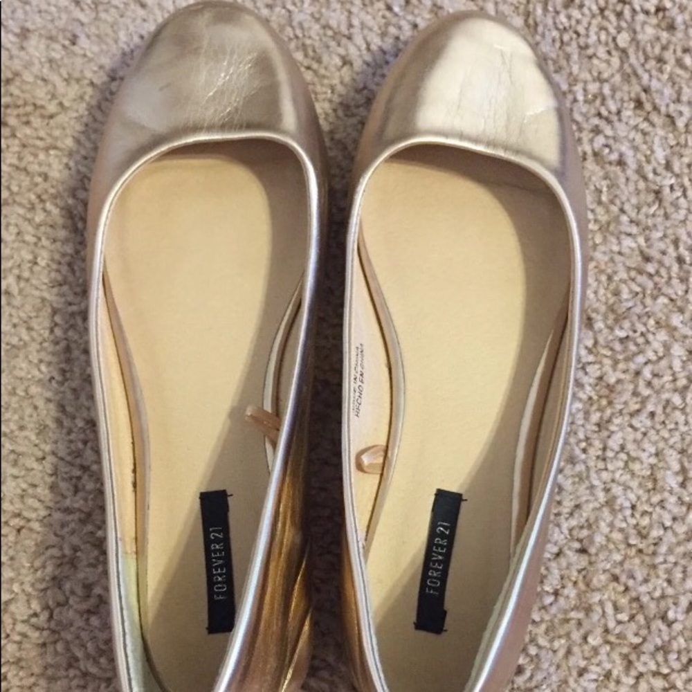 Rose gold flats